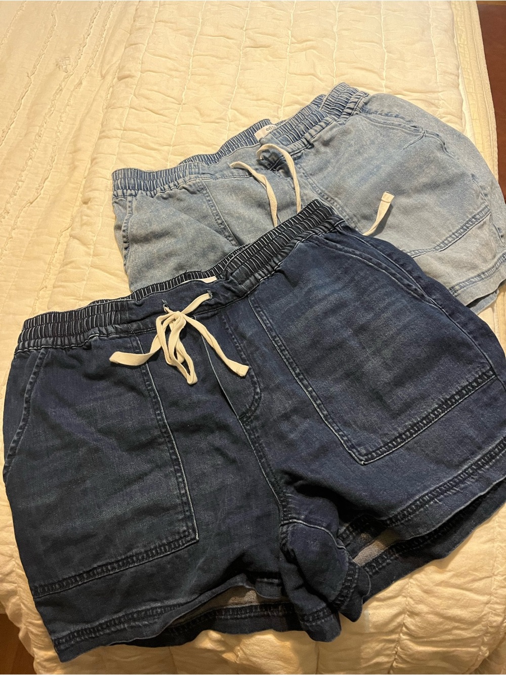 All Worthy by Hunter McGrady Denim Shorts Pack - Dark Blue & Light Blue
